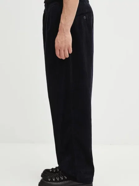 Carhartt WIP pantaloni de catifea cord Evan Pant bleumarin drept