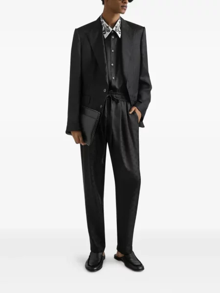 Pantaloni Dolce & Gabbana din jacard negru
