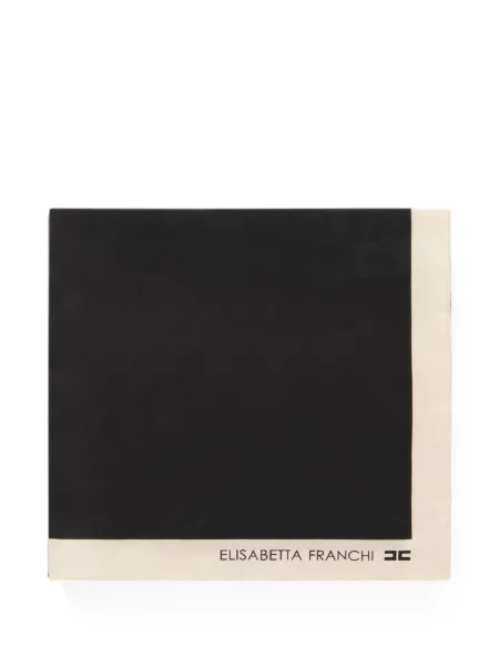 Fular Elisabetta Franchi de mătase negru
