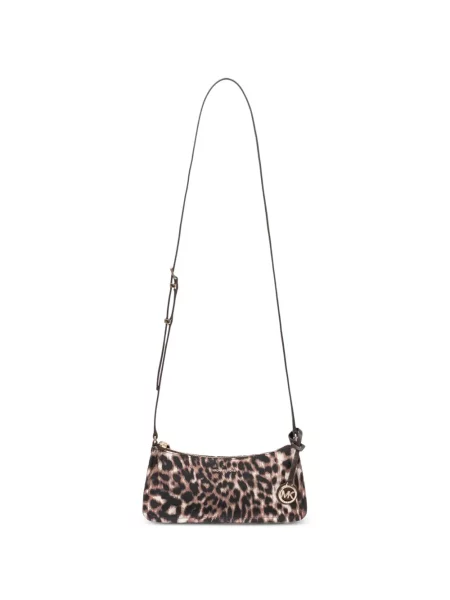 Colier Michael Michael Kors din piele cu imagine cu model leopard maro