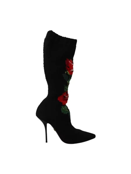 Botki Dolce And Gabbana z kaszmiru czarne
