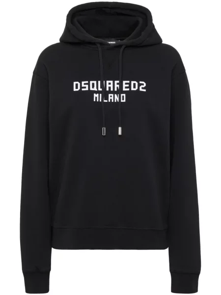 Hanorac cu glugă Dsquared2 cu imagine negru