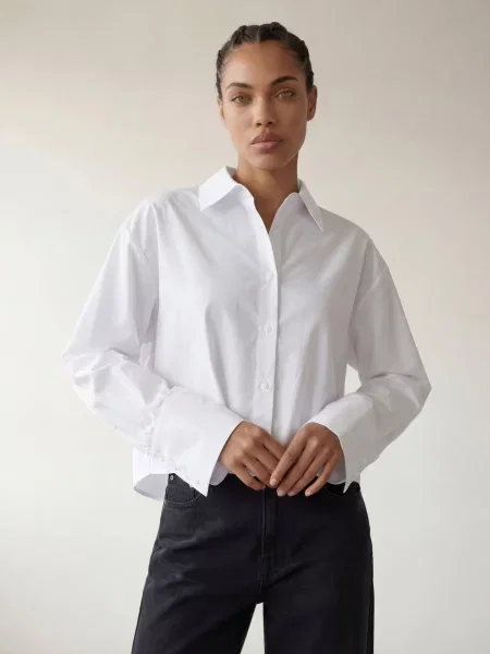ARMIE Halenka The Emma Cropped Shirt' bílá
