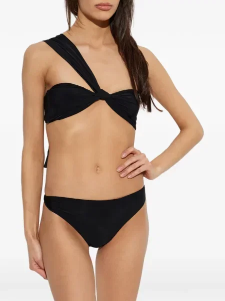 Bikini Balmain cu un umăr gol negru
