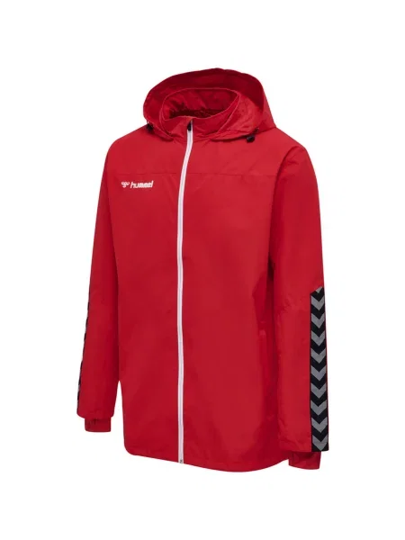 Kurtka do piłki nożnej dla dzieci Hummel Authenctic All-Weather czerwona