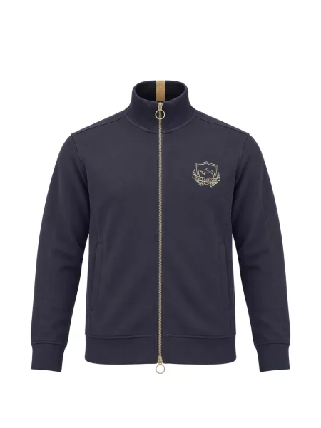 Pulover Paul & Shark cu broderie albastru