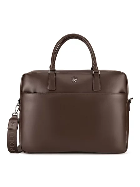 Torba na laptopa Beverly Hills Polo Club brązowa