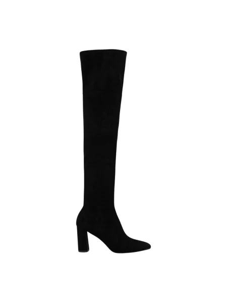 Jeffrey Campbell kozaki zamszowe na słupku czarny