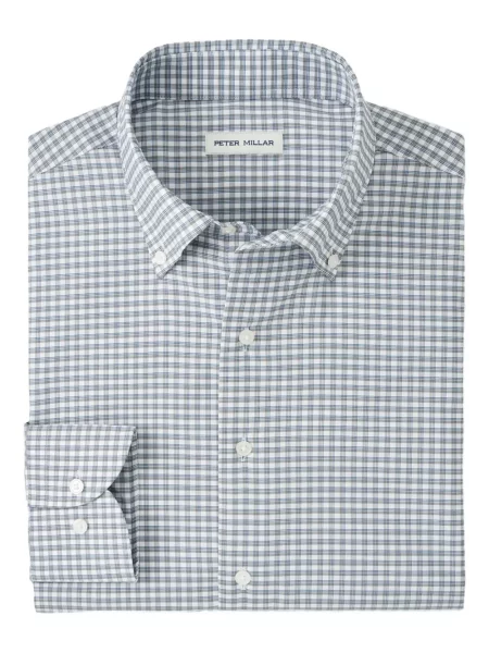 Karirana košulja Peter Millar karirani siva