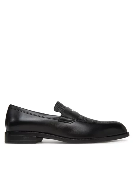 Loafersy BOSS czarne