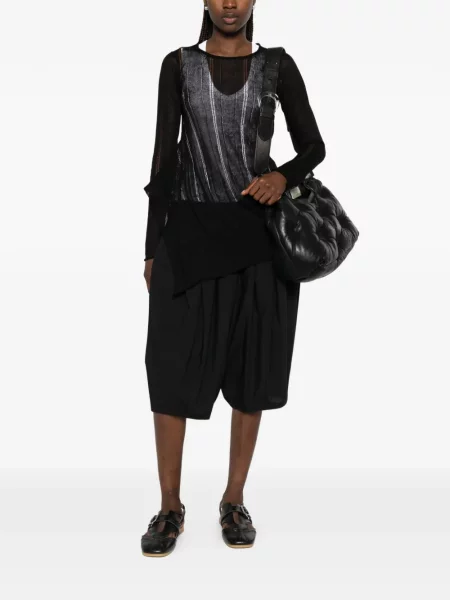 Pulover Yohji Yamamoto asimetric negru