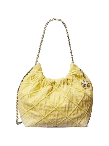 Mini geanta hobo Tory Burch fără armătură galben