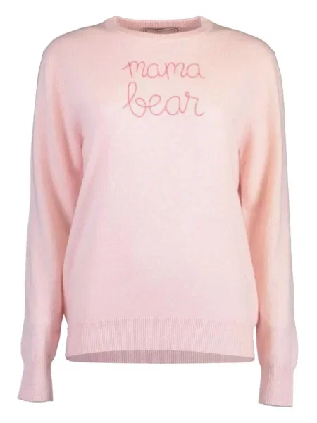 Sweter Lingua Franca z okrągłym dekoltem różowy