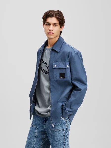KARL LAGERFELD JEANS Prechodná bunda tmavomodrá