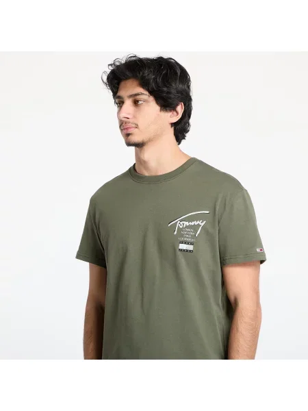 Тениска Tommy Jeans с принт зелено