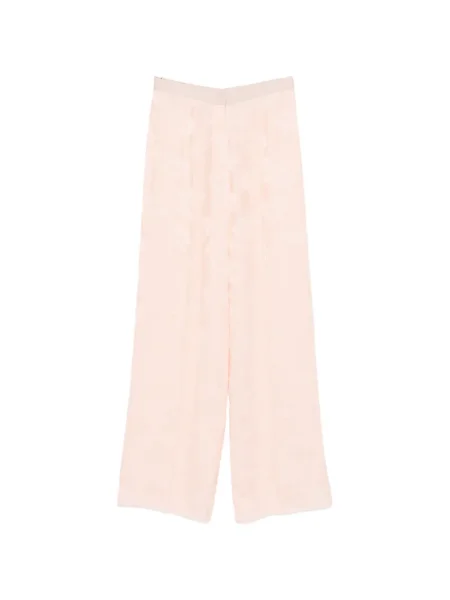 Hlače Forte_forte s cvjetnim printom s printom ružičasta