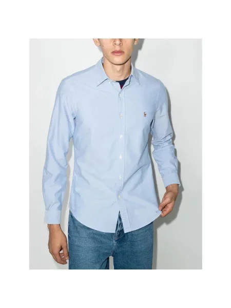 Koszula Polo Ralph Lauren z twillu niebieska