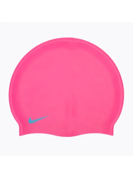 Детска шапка за плуване Nike Solid Silicone pink розово