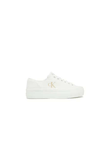 Calvin Klein Jeans Tenisky Vulc Flatform Low Cv Mg bílá