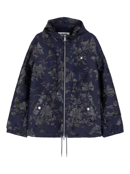 Geacă Ports 1961 cu model floral din jacard albastru