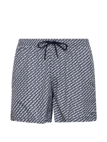 Slip de baie Tagliatore cu imagine cu imprimeu geometric albastru