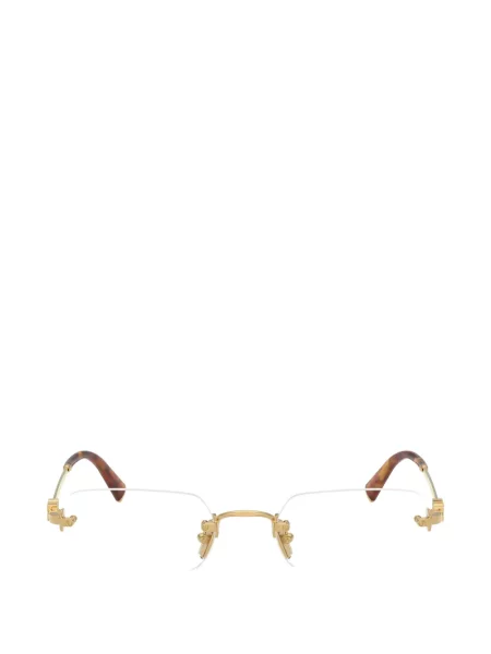 Ochelari de soare dreptunghiulari Miu Miu Eyewear auriu