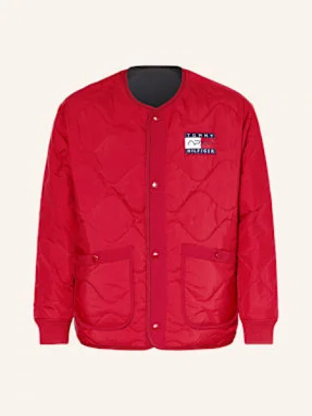 Tommy Hilfiger Kurtki Mężczyzna L Apxgp Collection Pikowana Dwustronna Kurtka Podpinka czerwony