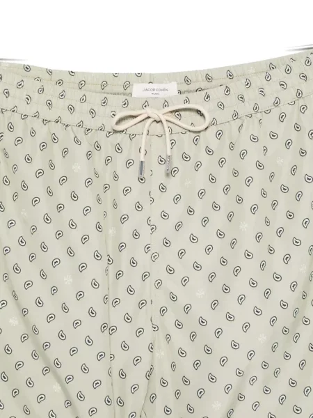 Slip de baie Jacob Cohën cu model paisley verde