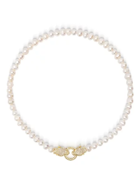 Colier Nialaya Jewelry cu perle alb
