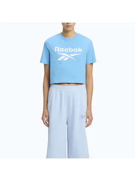 Tricou pentru femei Reebok Identity Big Logo Crop Tee recovery blue albastru