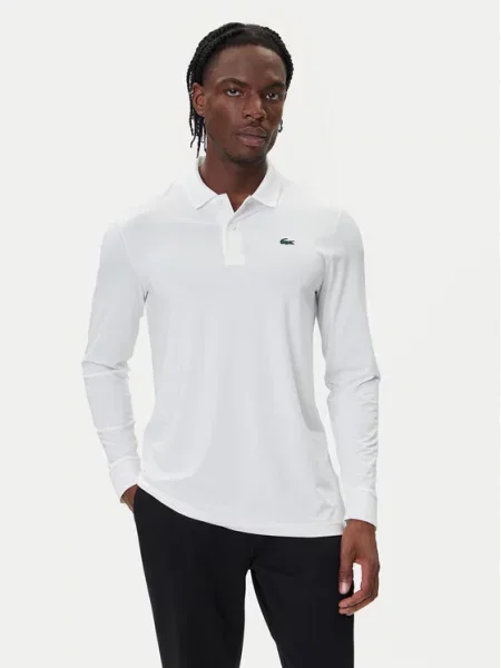 Lacoste longsleeve gładki biały