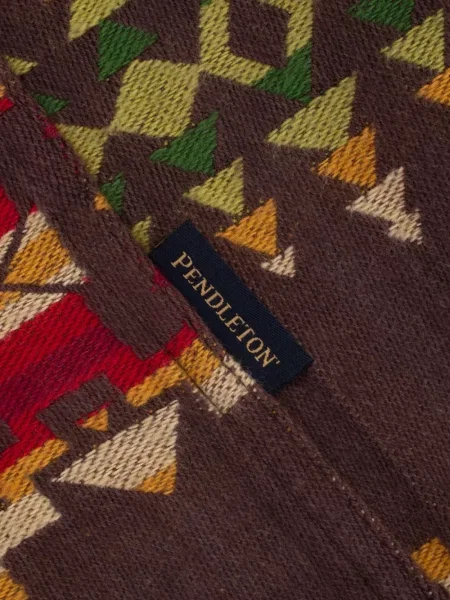 Cămașă Pendleton cu imprimeu geometric maro