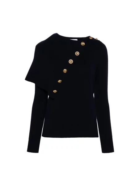 Golf golf Paco Rabanne z wełny merino elegancki niebieski