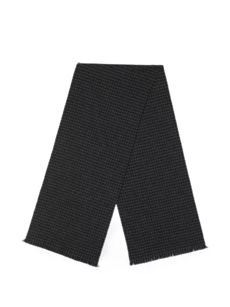 Fular Tom Ford cu franjuri cu model pepito negru