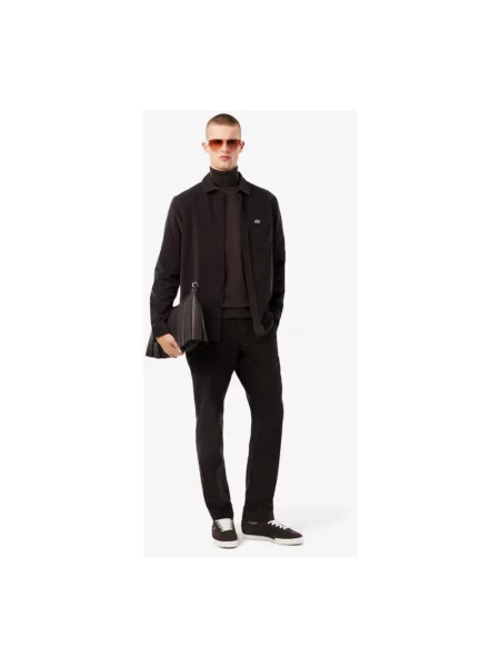 Golf golf Lacoste wełniany z kapturem brązowy