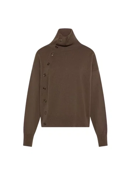 Sweter z golfem Seventy do golfa brązowy