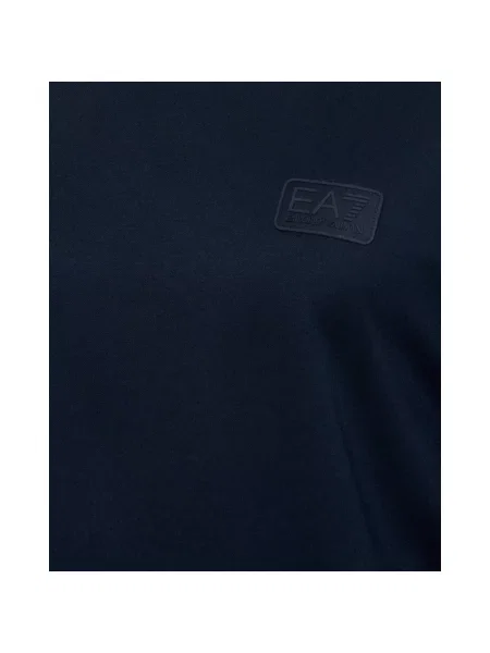 Koszulka Emporio Armani Ea7 z okrągłym dekoltem z logo niebieska