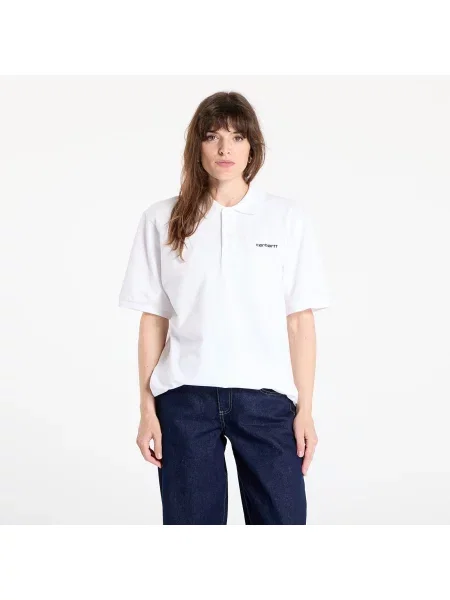 Tricou polo Carhartt Wip alb