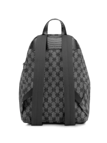 Rucsac Philipp Plein din jacard gri
