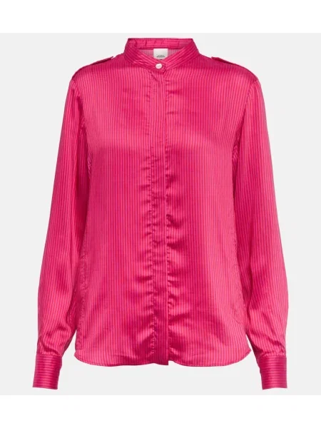 Cămașă Isabel Marant cu dungi roz