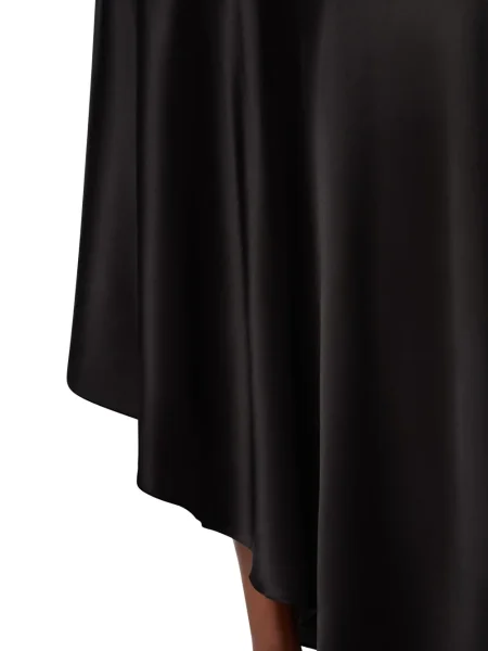 Fustă Nina Ricci din satin drapată negru