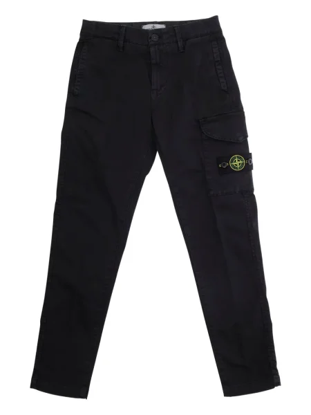 Spodnie cargo dziecięce Stone Island czarne