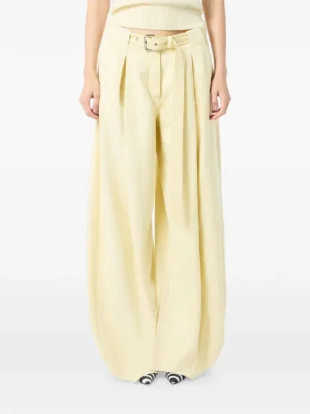 Pantaloni Blumarine din canvas galben