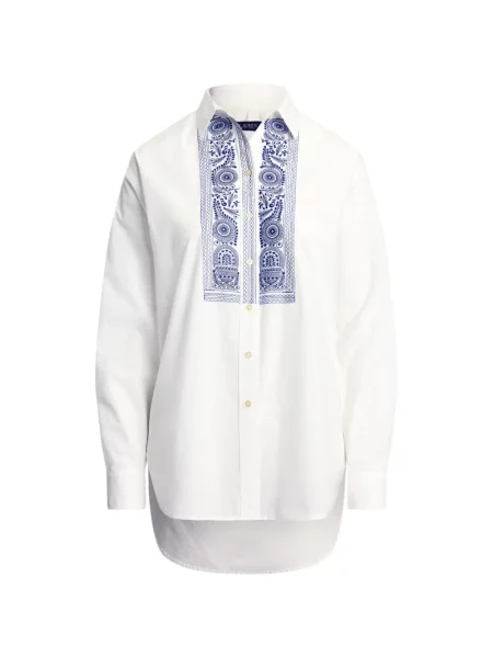 Lung cămașă Lauren Ralph Lauren alb