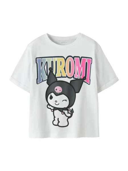 NAME IT Tricou NKFFORMA HELLOK galben deschis / roz deschis / negru alb