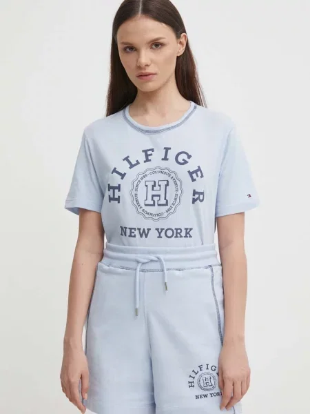 Тениска Tommy Hilfiger синьо