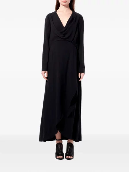 Lung rochie Balenciaga drapată negru