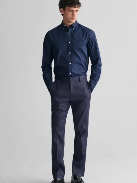 Рубашка Gant из твилла синяя