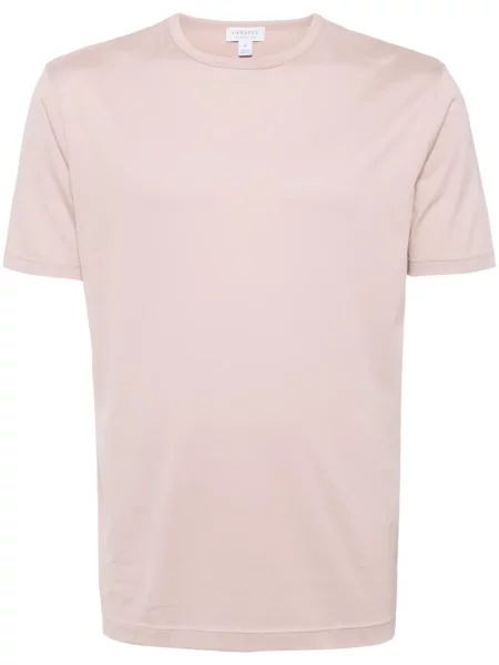 Tricou Sunspel clasic roz