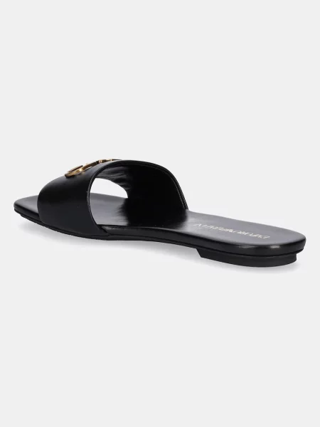 Kožené pantofle Emporio Armani černá
